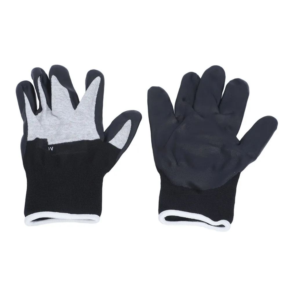 Rubber Electrical Insulated Gloves Non Slip Black Insulated Gloves Touch Screen Voltage Gloves Construction Work