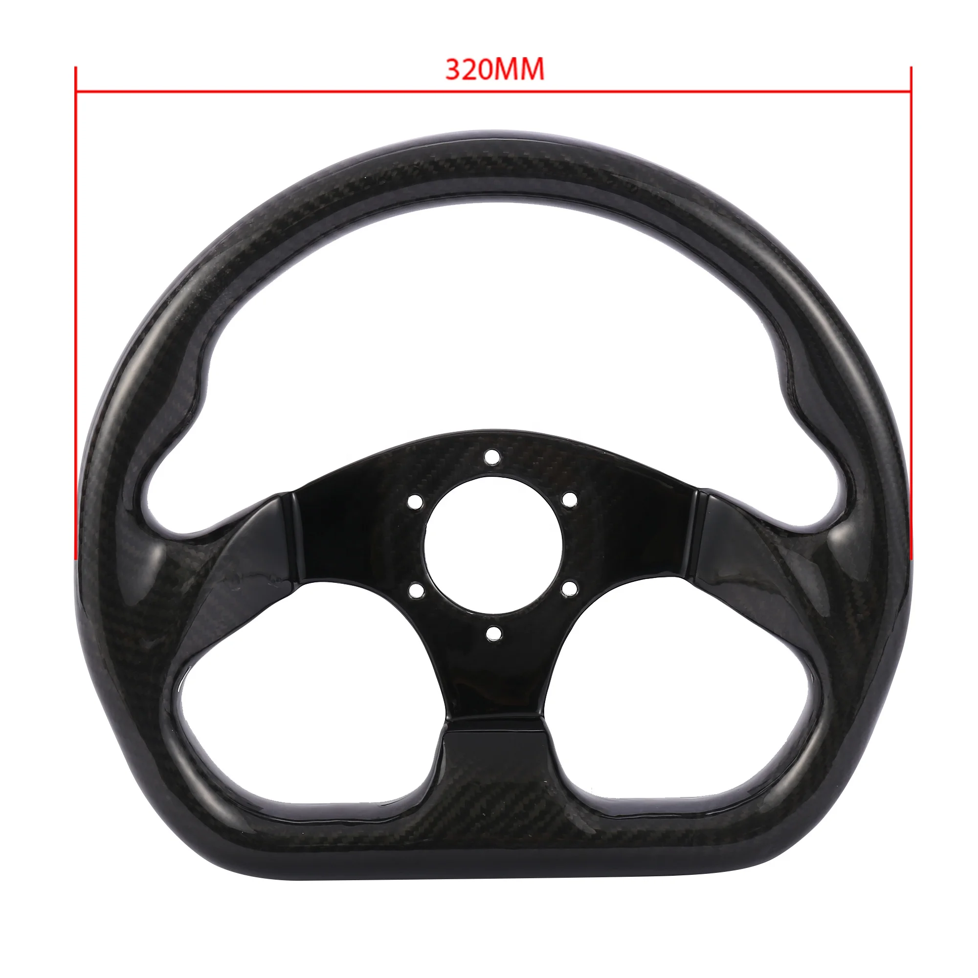 Chinese Manufacturer Auto Performance Universal Parts 320mm Carbon Fiber Steering Wheel