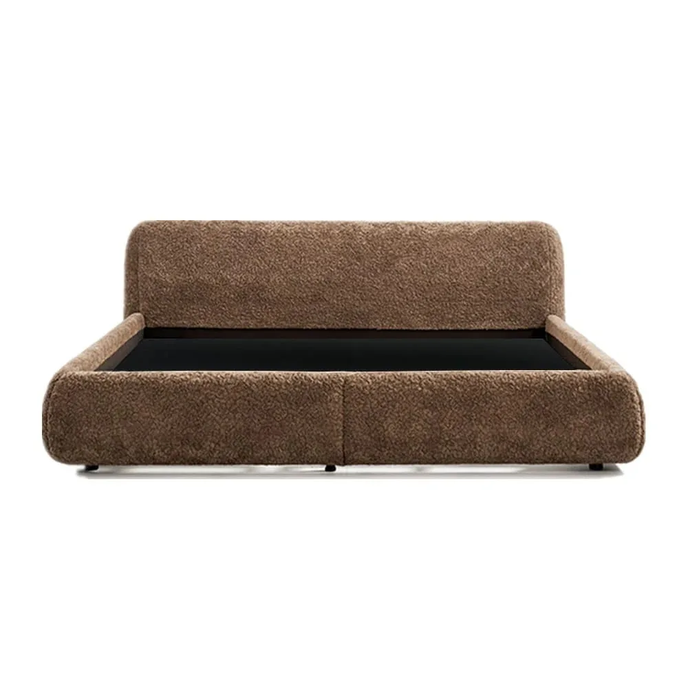 

Wabi-sabi suede cake flannel bed, master bedroom simple modern home bedroom double bed