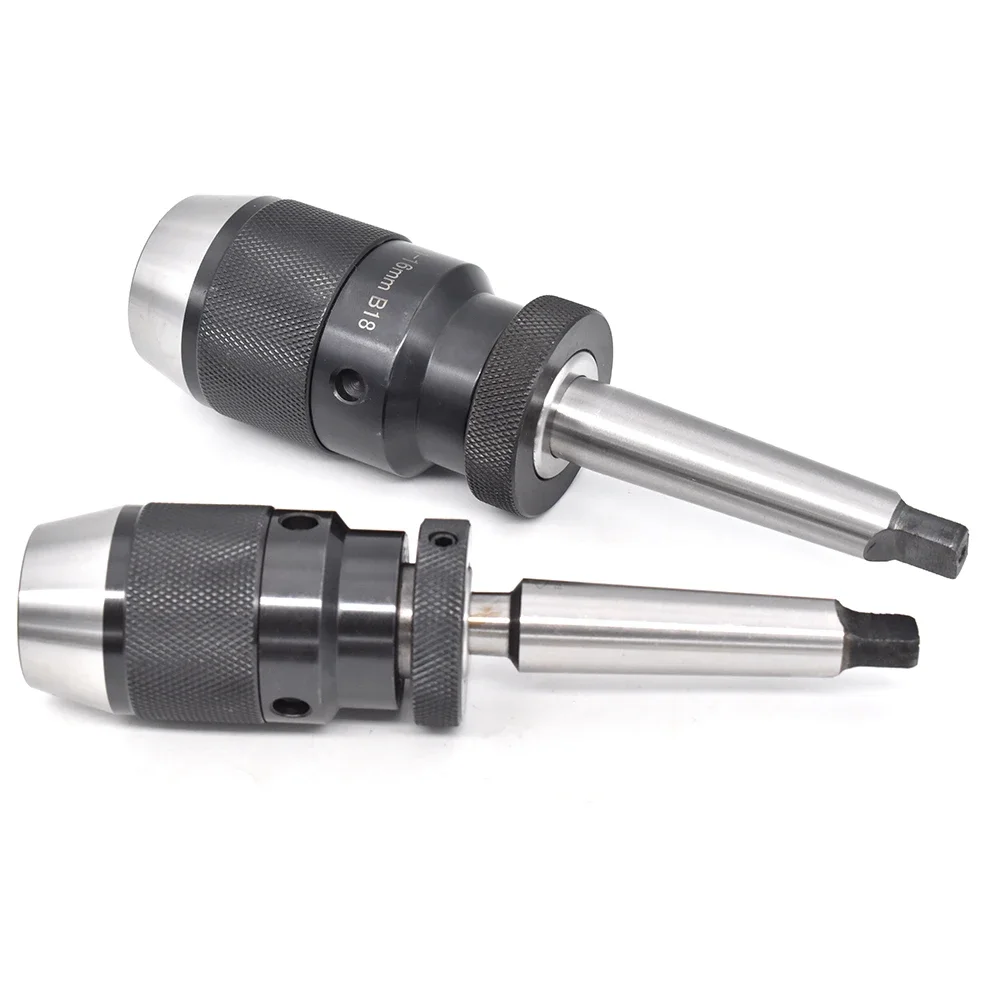 Hot SalesKeyless Drill Chuck B10 B12 B16 B18 tapper chuck Self Tightening tool MT2 MT3 MT4 R8 C12for drilling machine