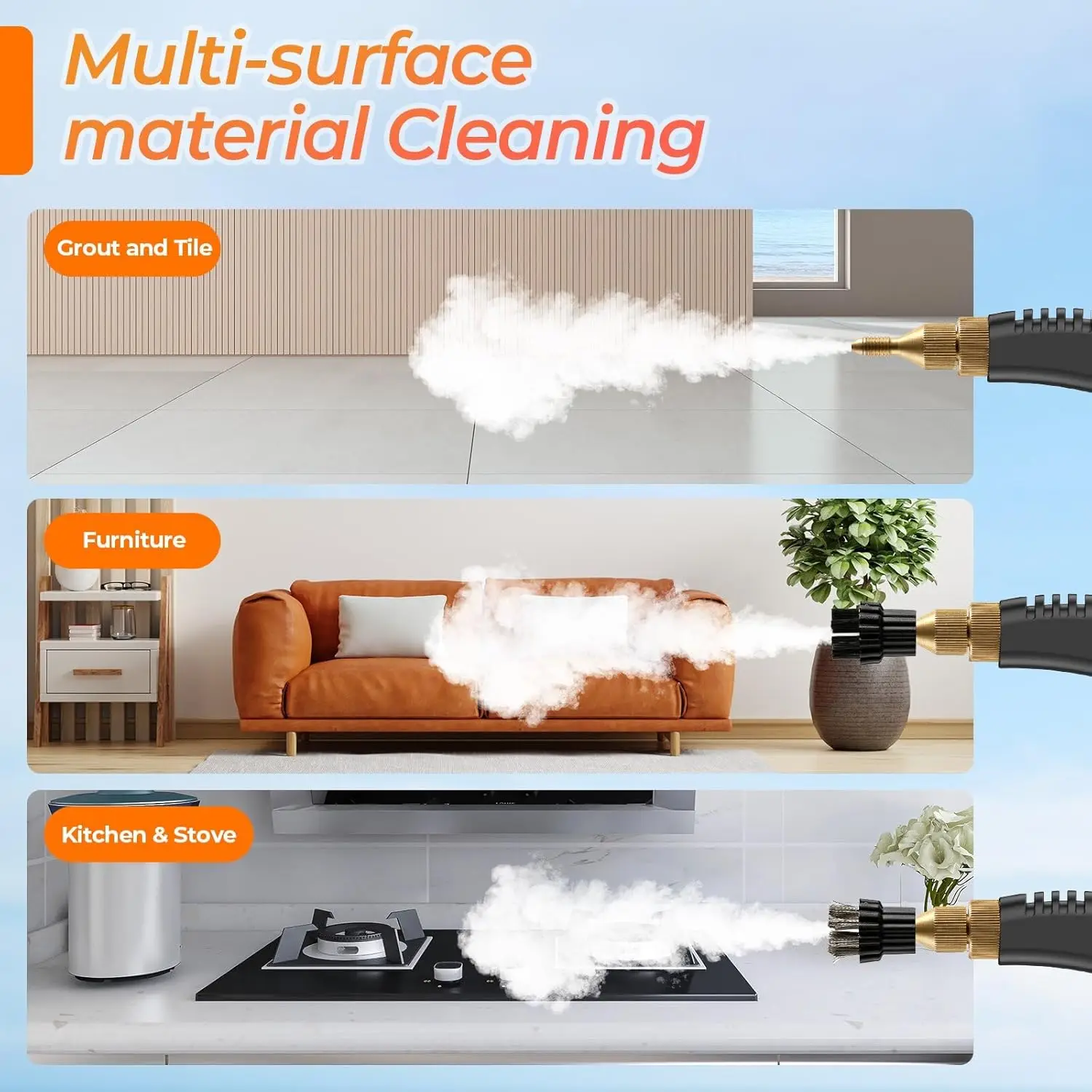 ارتفاع درجة الحرارة آلة التنظيف بالبخار المنزلية المطبخ مكيف الهواء المطبخ غطاء فوق البوتاجاز لإخراج الأدخنة بقع الزيت تنظيف الحمام