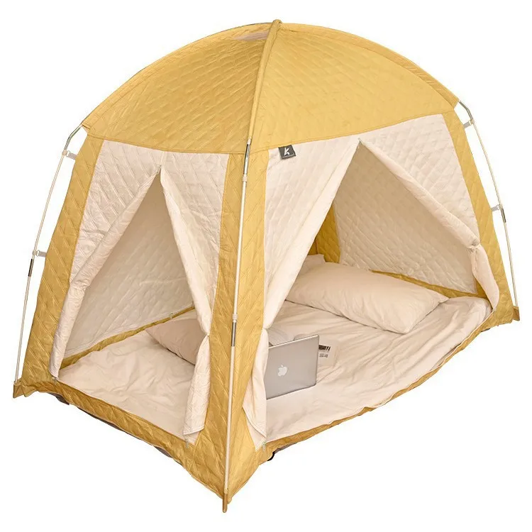 

Top Design Winter Indoor Warm Bed Tent Bedroom Autumn and Winter Warm Insulation Cold and Windproof Thickened Padded Tent