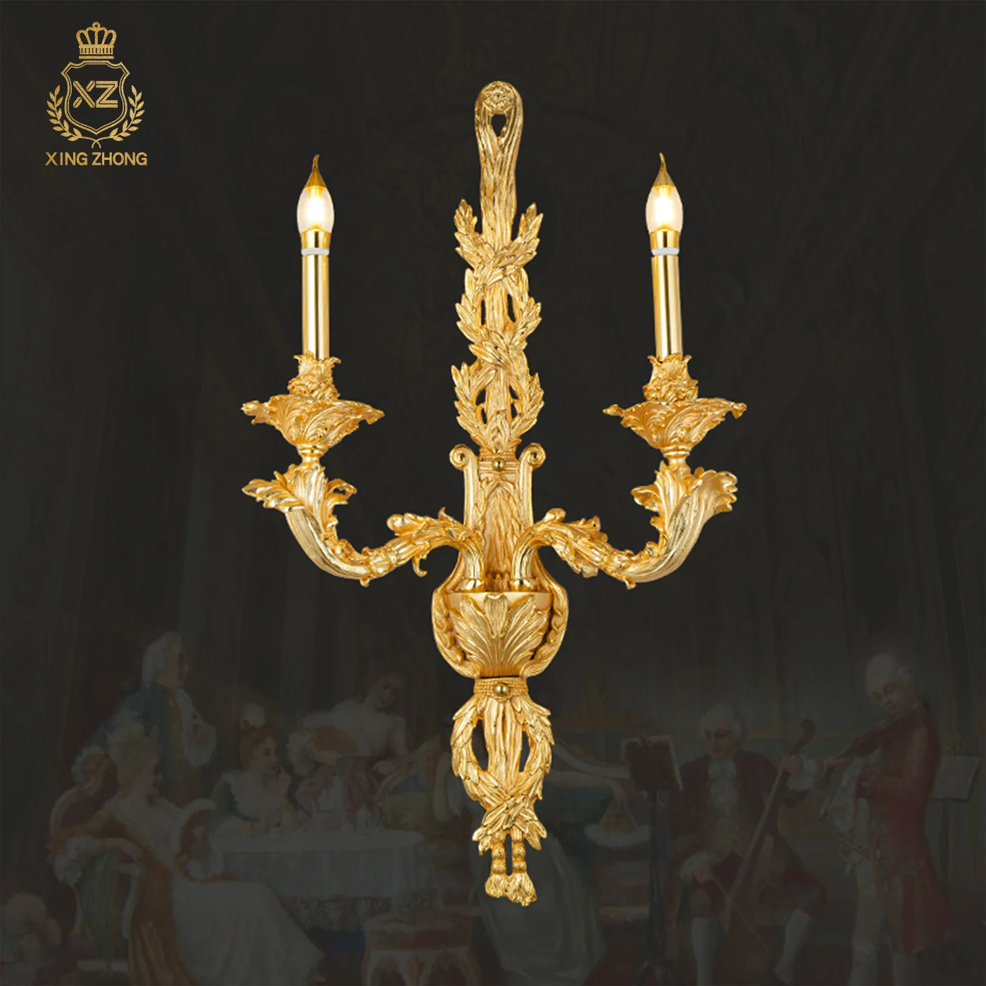 

European Living Room Dining Room Retro Decorative Brass Wall Lamp French Study Cloakroom Bedroom Wall Light