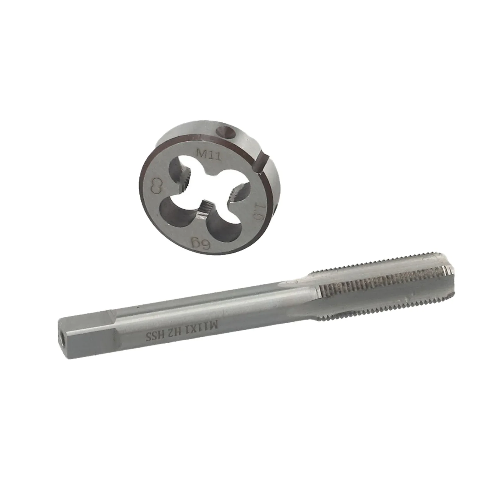 عدة الحنفية يموت عدة أدوات M11 x 1 مللي متر الحنفية M934 متري اليد اليمنى الفضة الموضوع أدوات و M11 x 1.0 مللي متر يموت جديد العملي