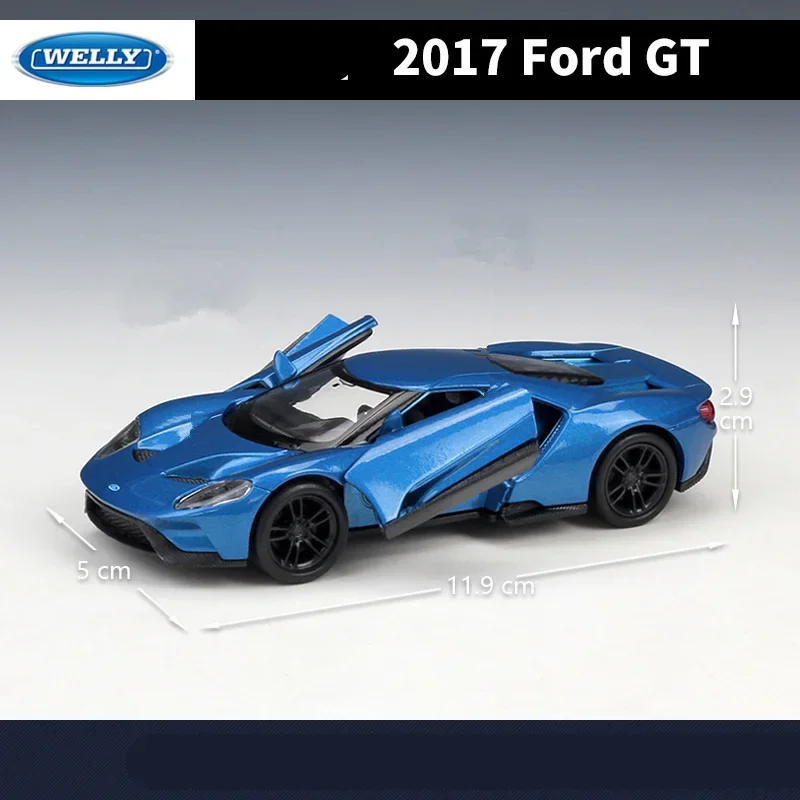 Welly 1:36 2017 Ford GT Legering Sportwagen Model Diecast Metal Racing Voertuigen Auto Model Simulatie Collectie Kinderspeelgoed Gift
