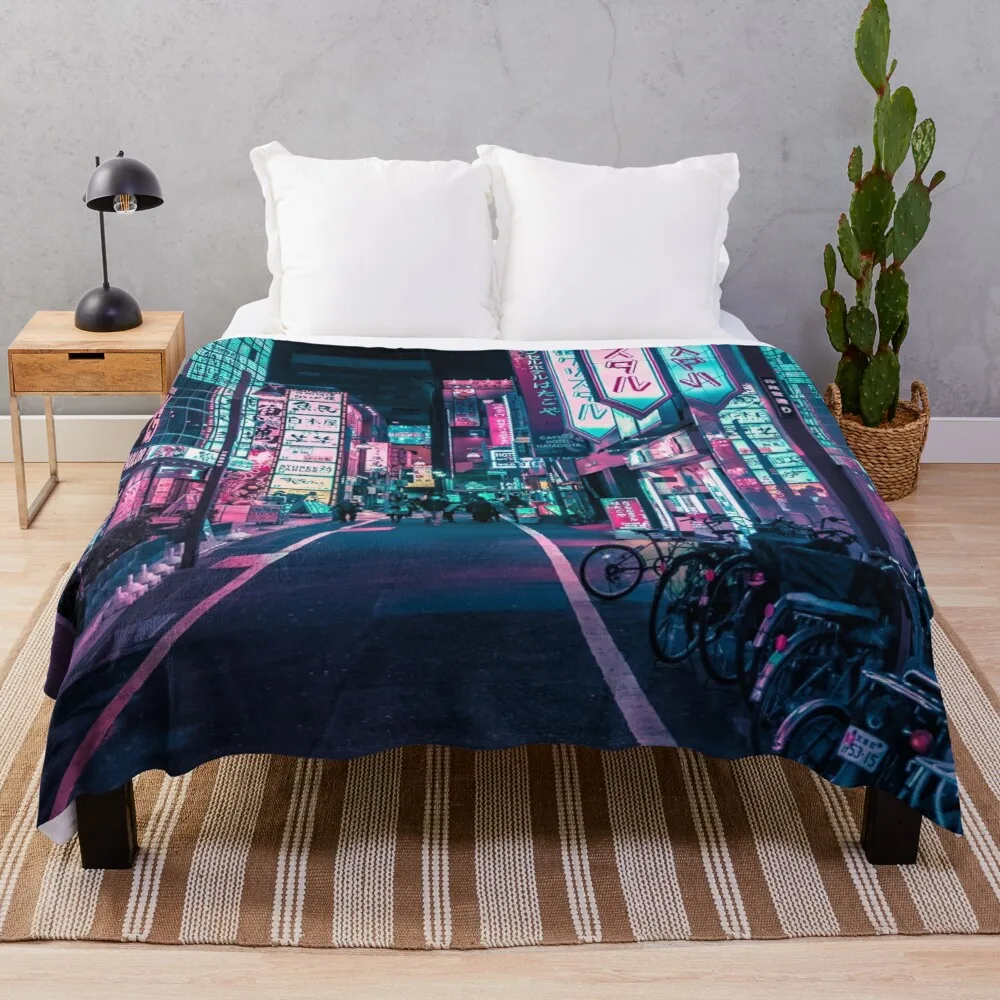 

Tokyo - A Neon WonderlandThrow Blanket large knitted plaid decorative bed blankets thermal blanket soft plaid