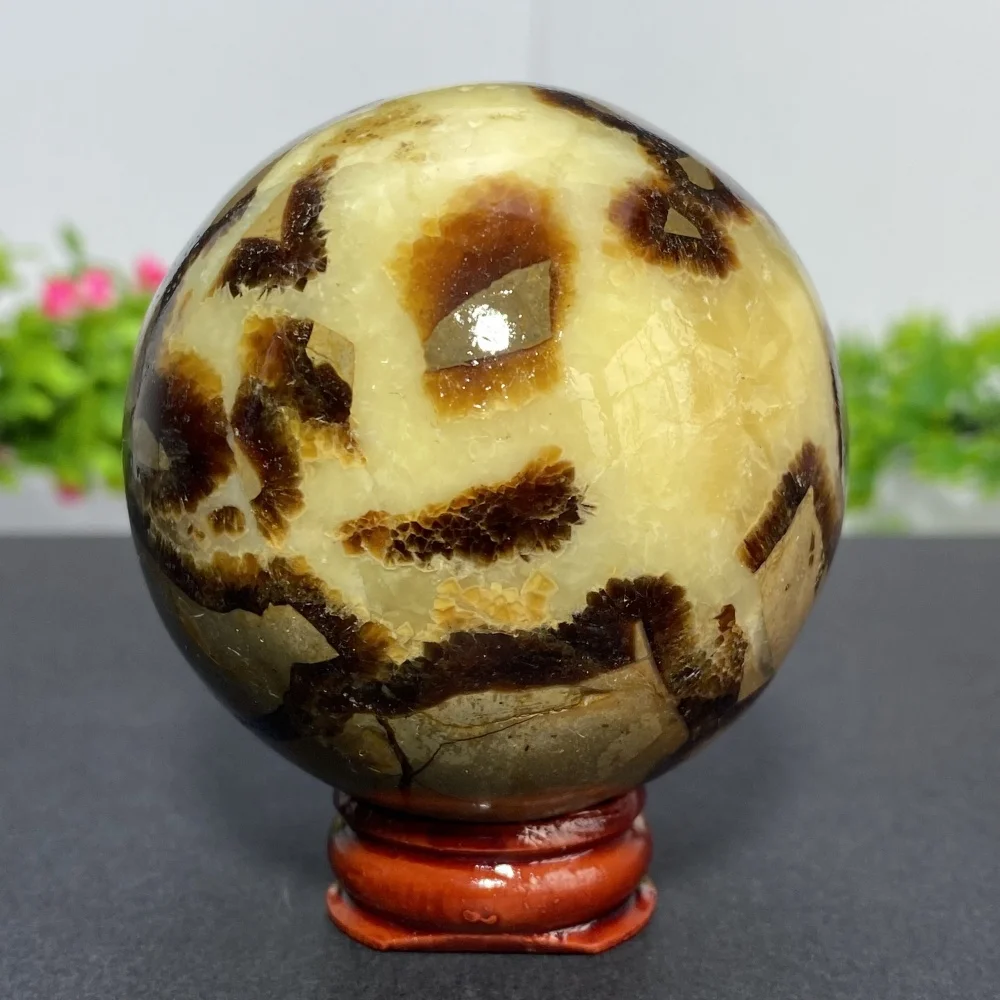 Natural Crystal Turtle Back Stone Ball - Hand Polished Energy Healing Gift Reiki Mineral Home Decor