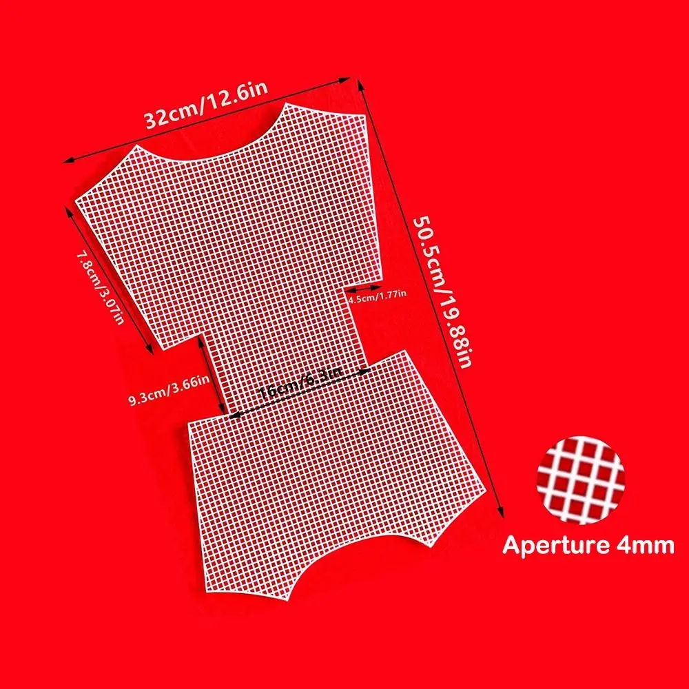 Bricolage artisanat sac en plastique grille de maille Durable sac en toile blanche feuilles sac tapis