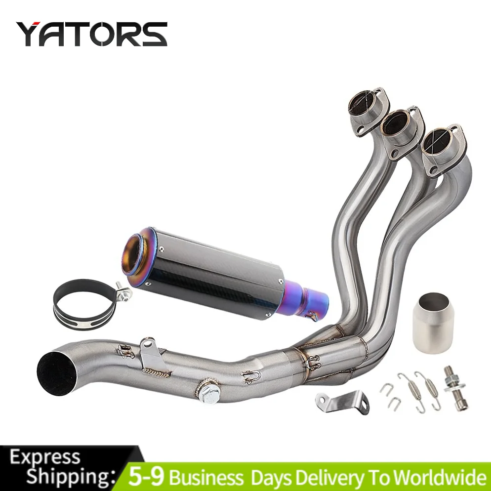

Slip On 51mm Muffler Tips Header Exhaust Pipe For Yamaha MT-09 FZ09 2021-2024 Exhaust Systems Exhausts Pipes