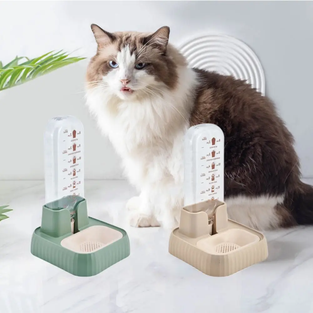 

500ML Pet Water Dispenser Multiple Filtering Non-slip Cat Drinking Bowl Detachable with Scale Pet Water Storage Bottle Indoor