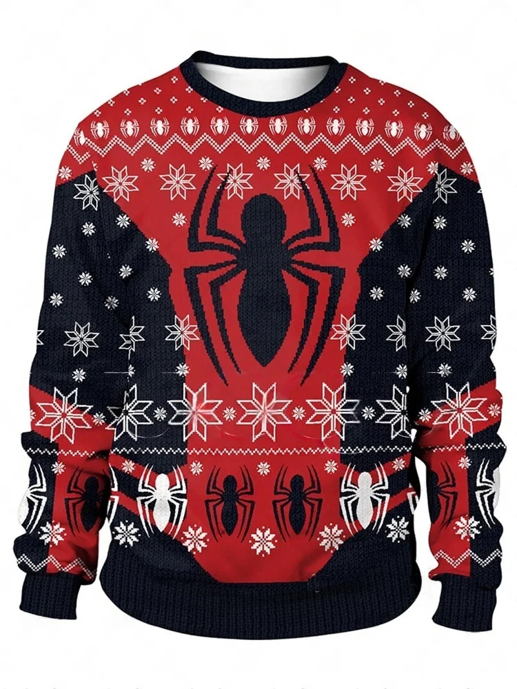 Superhero Spiderman Hoodies for Kids - Autumn Winter Crew Neck Sweatshirt Spider Man Cosplay Clothes for Boy And Girl Christmas
