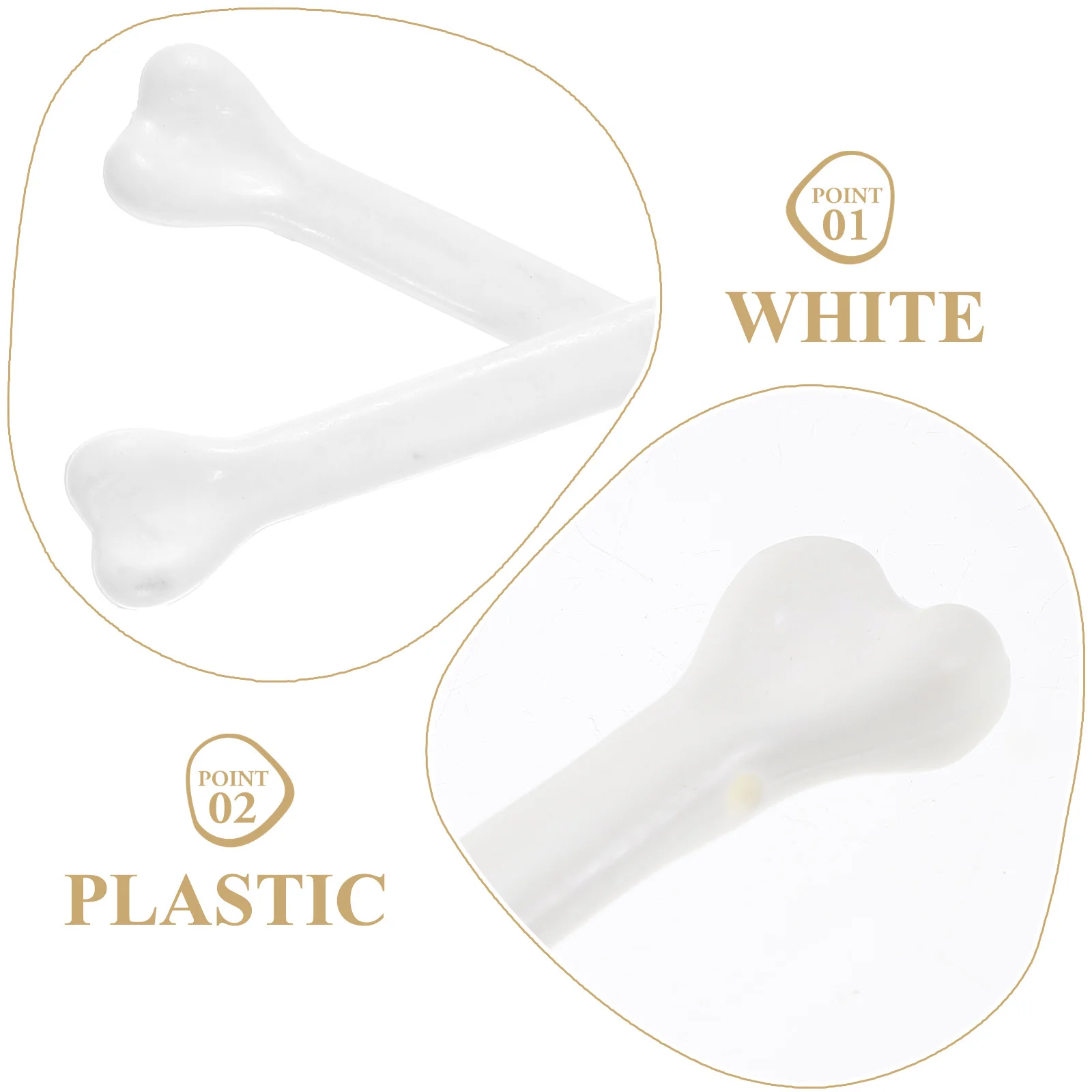 

10Pcs Plastic Bones Simulated Bone Decor Halloween Bone Decorations for Home Party Frightening Atmosphere Accessories