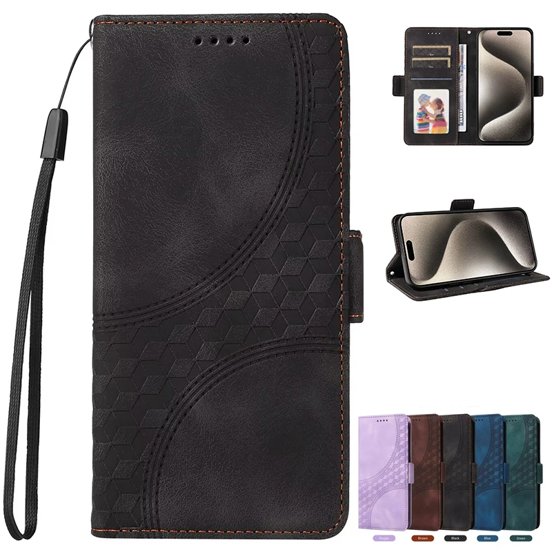 Leather Wallet Flip Case for iPhone Luxury Quakeproof Cover 15 Plus 14 Pro 13 Pro Max 12 11 Pro Max X XR XS Max 7 Plus 6Plus