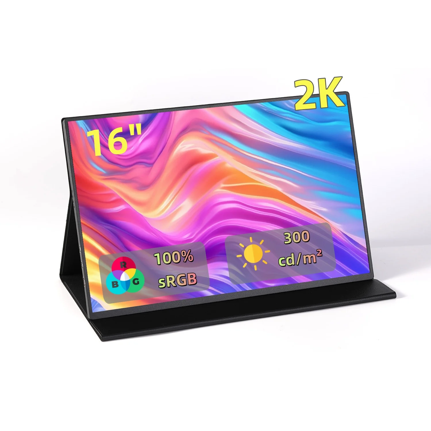 

16" Portable 120Hz 100% SRGB Portable Lcd USB C Display HDR Eye Care External Screen Laptop