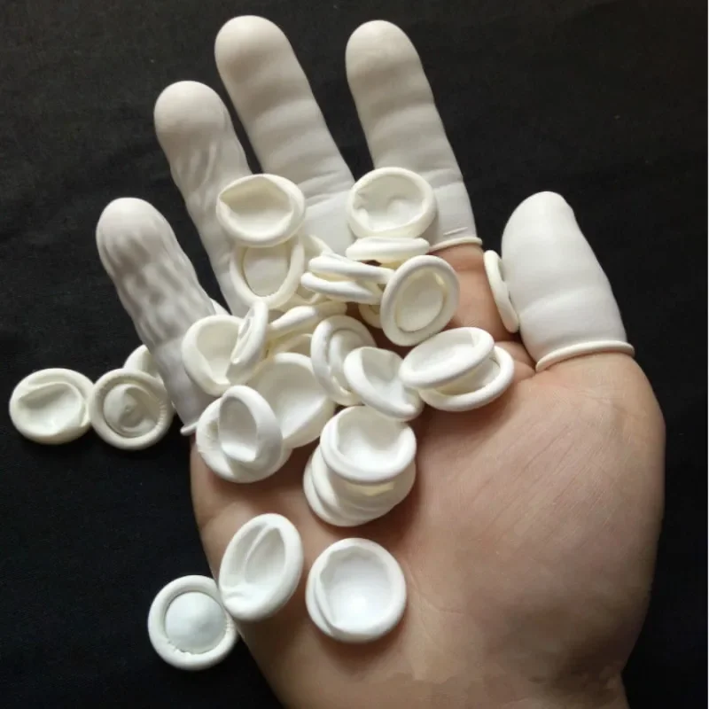 50pcs Disposable Latex Finger Cots Portable Anti-static Fingertips Protector Glove silicone ring