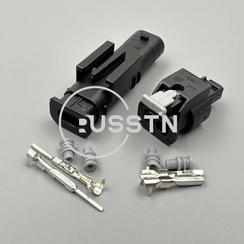 1 Set 2-Pins Brandstofinjector Adapter 4f0973702 1-1718643-1 Botsing Sensor Socket Ac Assemblage Auto Bedrading Connector Voor Audi Vw