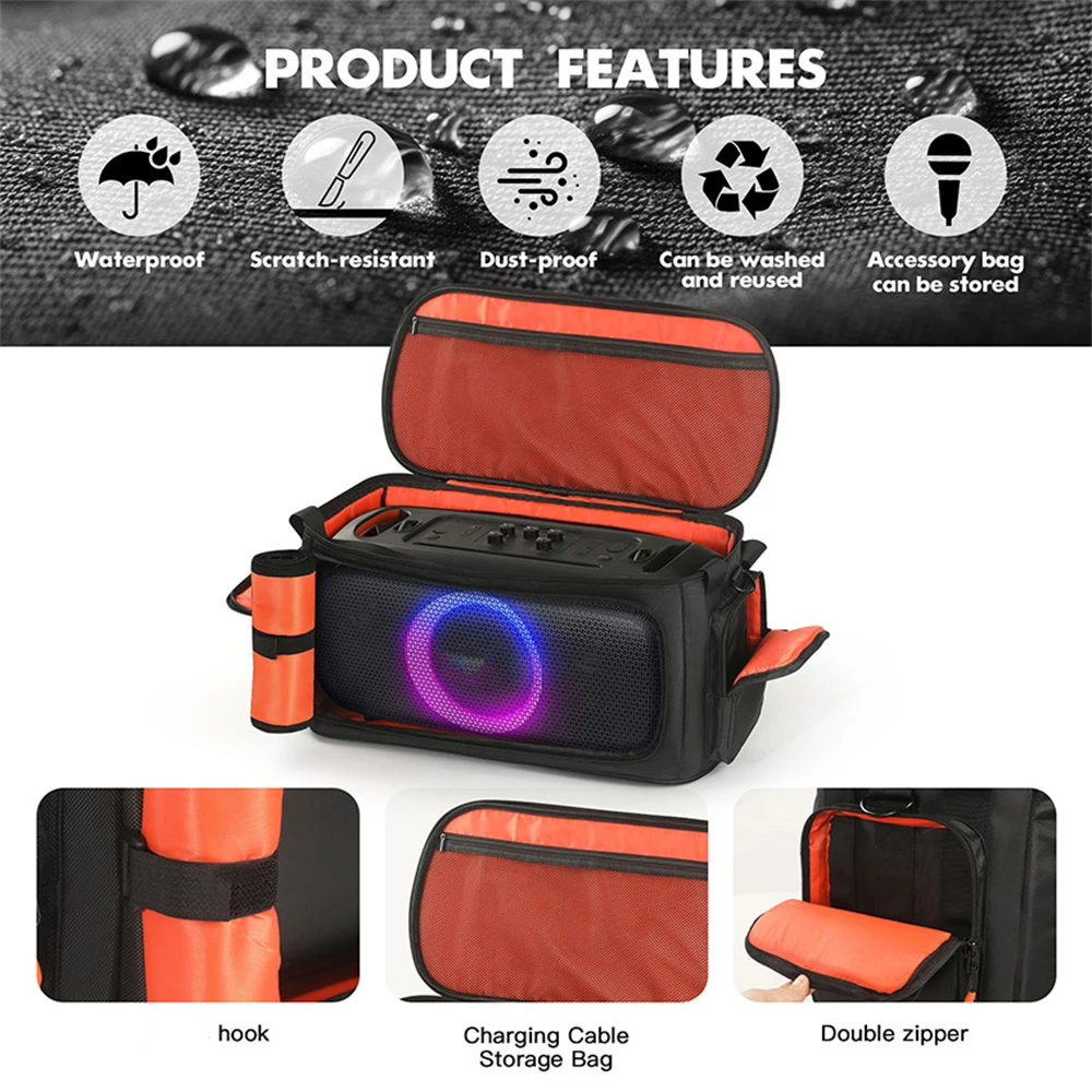 

Чехол для портативной колонки JBL Partybox On-The-Go/ON THE GO 2/On-The-Go Essential, пылезащитный чехол, сумка для хранения колонок большой вместимости