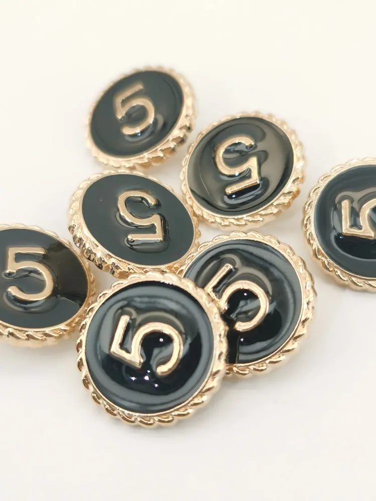 Lèvent en métal doré cousus à la main pour vêtements, style universitaire vintage, boutons trempés, boutons de manteau, vente en gros, 6 pièces, 23mm