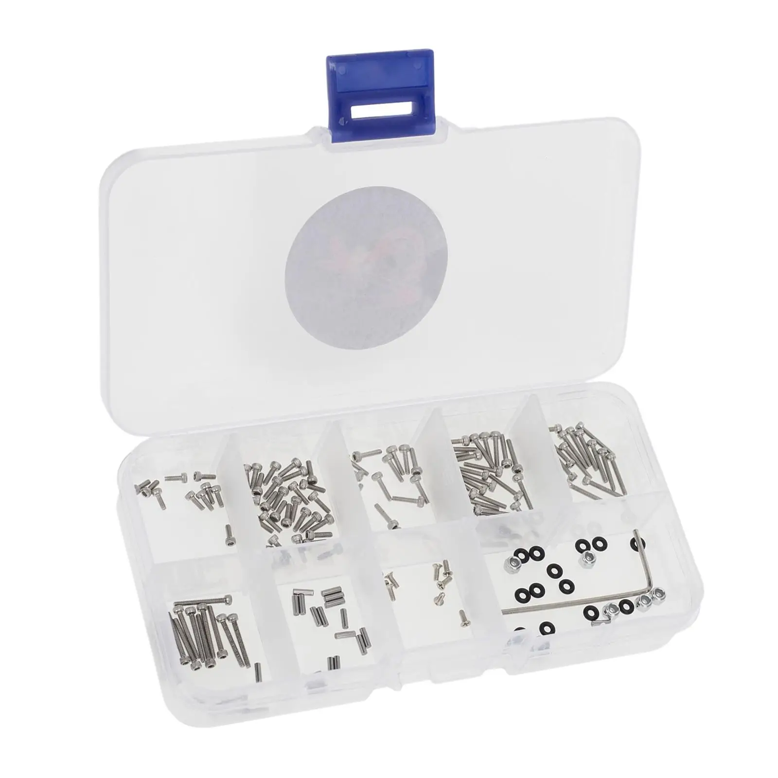 176개 RC 나사 키트 수리 도구 M1. 보관함이 있는 와셔, Axial SCX24 1/24 스케일용 나사 세트