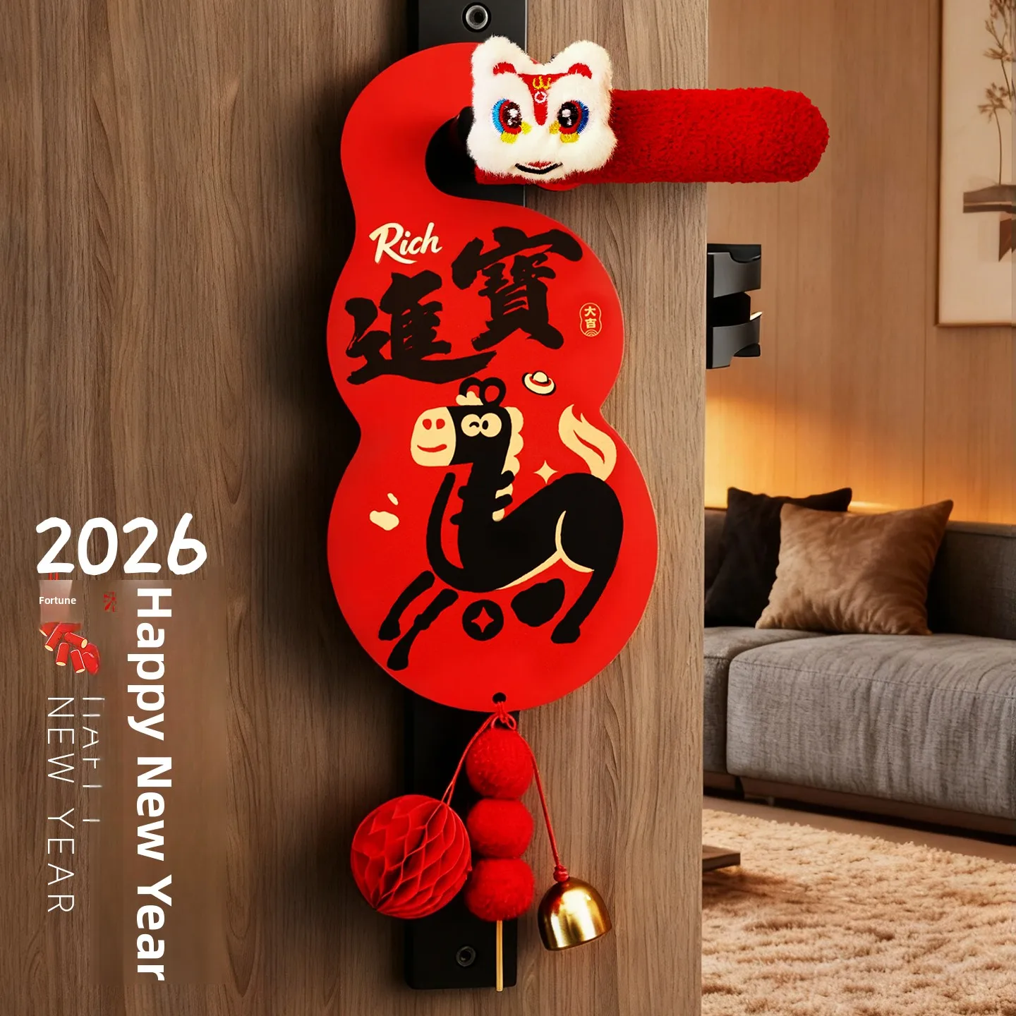 

Новогоднее украшение на дверную ручку 2026: Новинка, праздничная атмосфера, декоративный элемент из бумаги