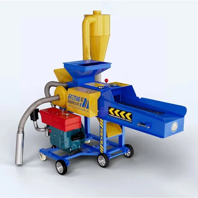 Jinglai New Hot Sale Multi Functional High Di esel Engine Hay Grass Straw Mini Chaff Cutter 8P Power 4900kg/h Feed Processing