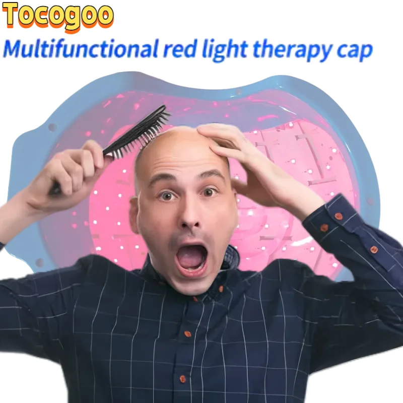 

Многофункциональная шапочка для роста волос, 80 светодиодных фонарей, инфракрасная LLLT для роста волос, против выпадения и ухода за кожей головы