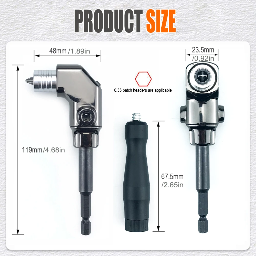 Self-Locking 90 Degree Right Angle Screwdriver Holder Drive Bit Angle Extension Electric Screw Driver Angle Driver Hand Tools