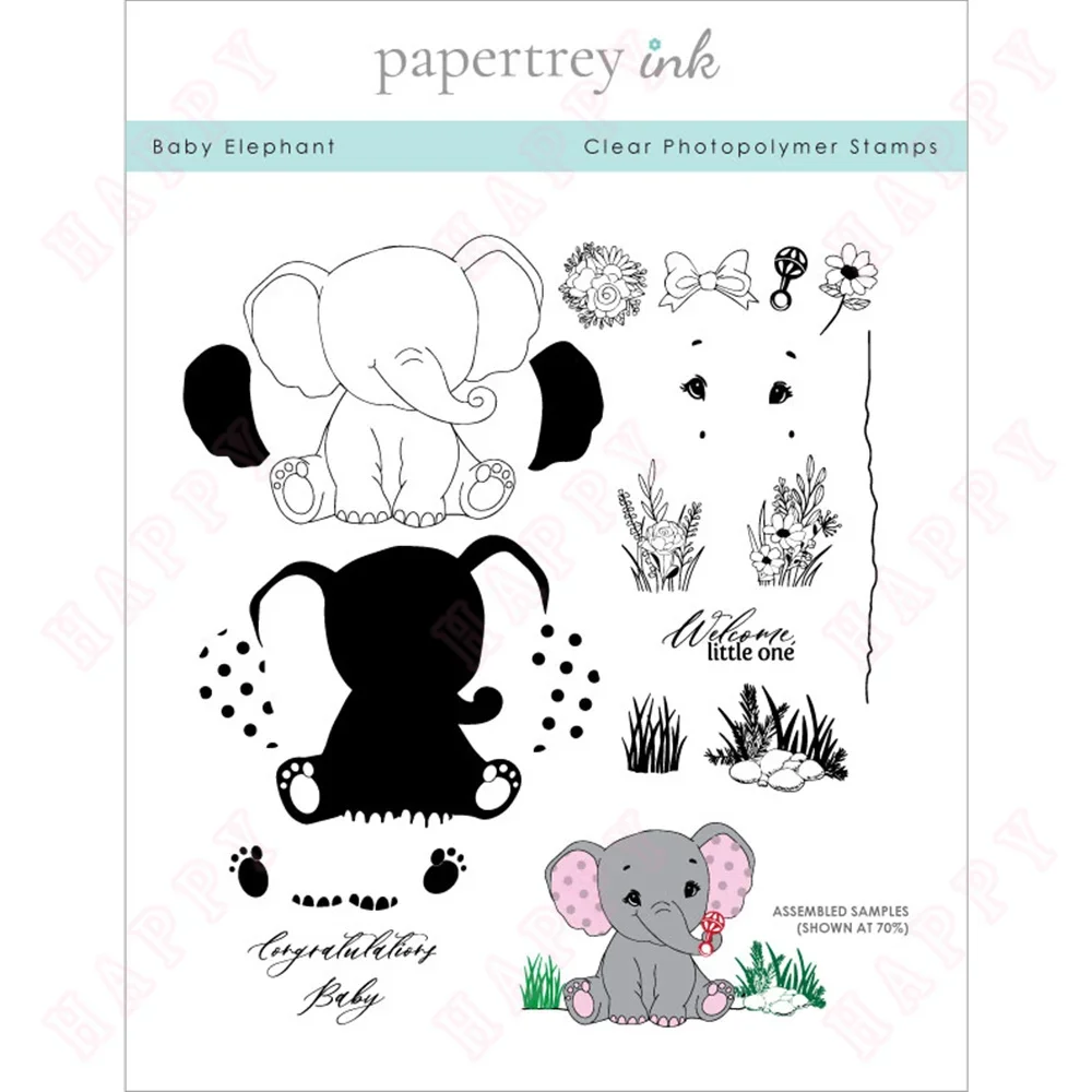 Baby Elephant Cafe Frame New Metal Cutting Dies Stamps Stencil Cut Die DIY Scrapbooking Paper Craft Handmade Album Card Template