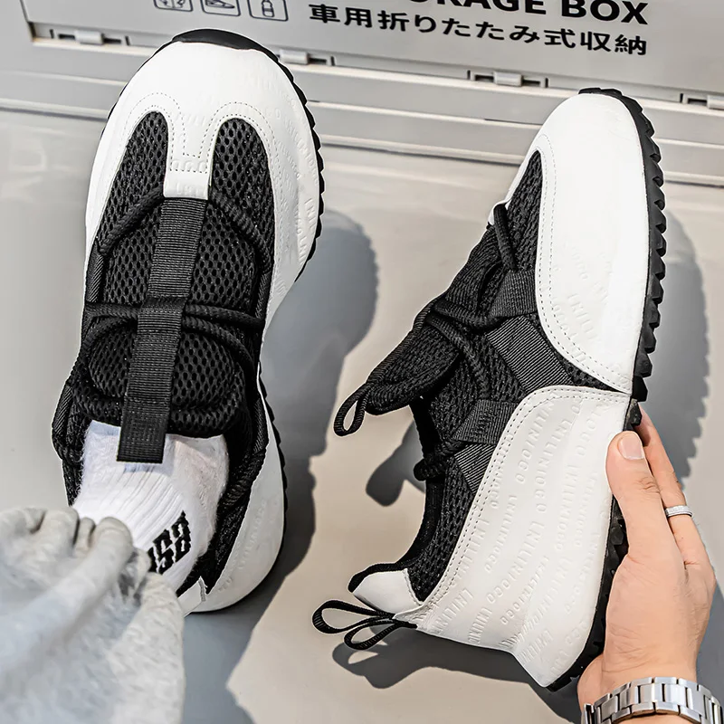 피파트부 남성용 청키 스니커즈 디자이너 커버 바닥 패션 편안한 캐주얼 신발 통기성 키높이 신발