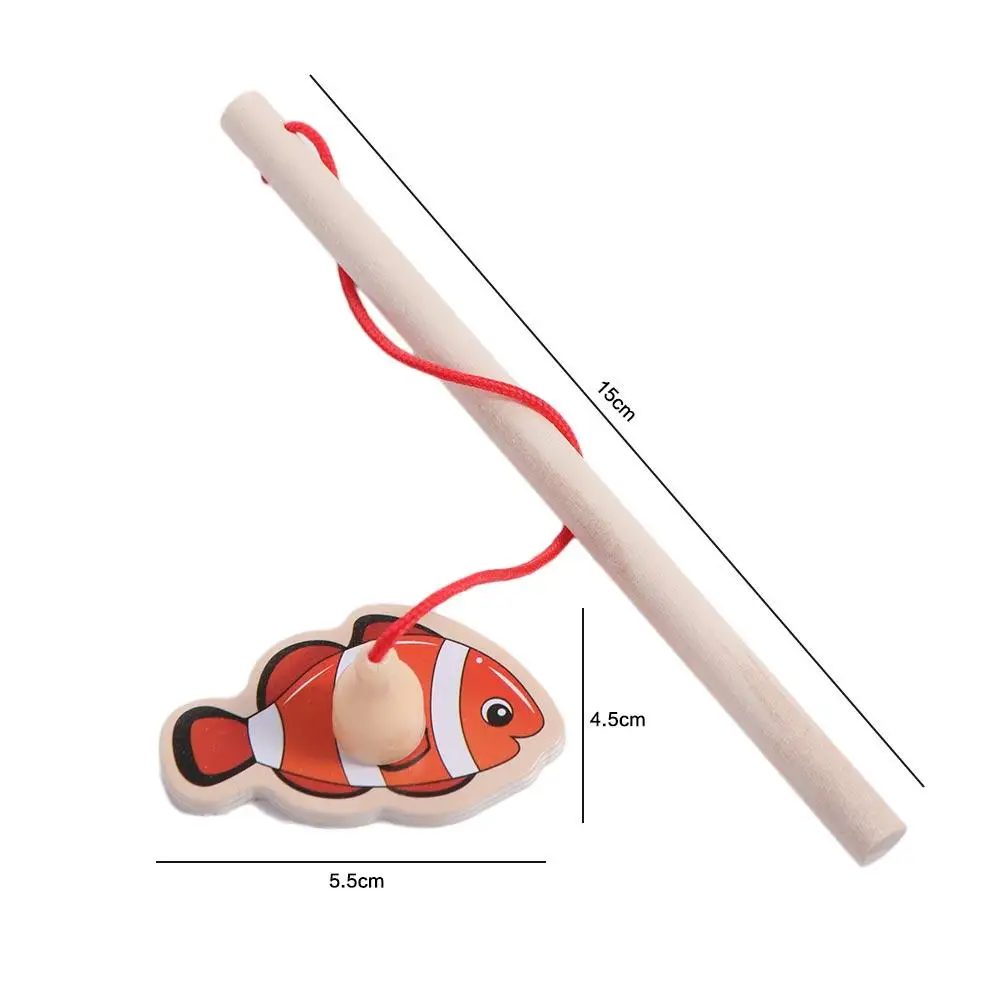 Jeu de pêche interactif Parent-enfant, Cognition de la vie Marine, jeu de pêche en bois, planche occupée, jouets de pêche, canne à poisson