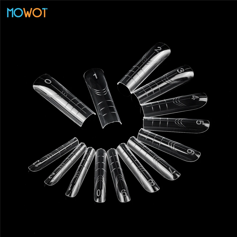 MOWOT 168개/180개 클리어 듀얼 폼 네일 몰드 세트 풀 커버 인조 손톱 팁 폴리 네일 젤 몰드 재사용 가능한 아크릴 네일 탑 폼