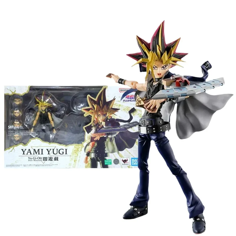 

In Stock Genuine Bandai Yu Gi Oh Duel Monsters Model Kit SHF Yami Yugi Anime Action Figure Collection Finished Model Toys Gifts