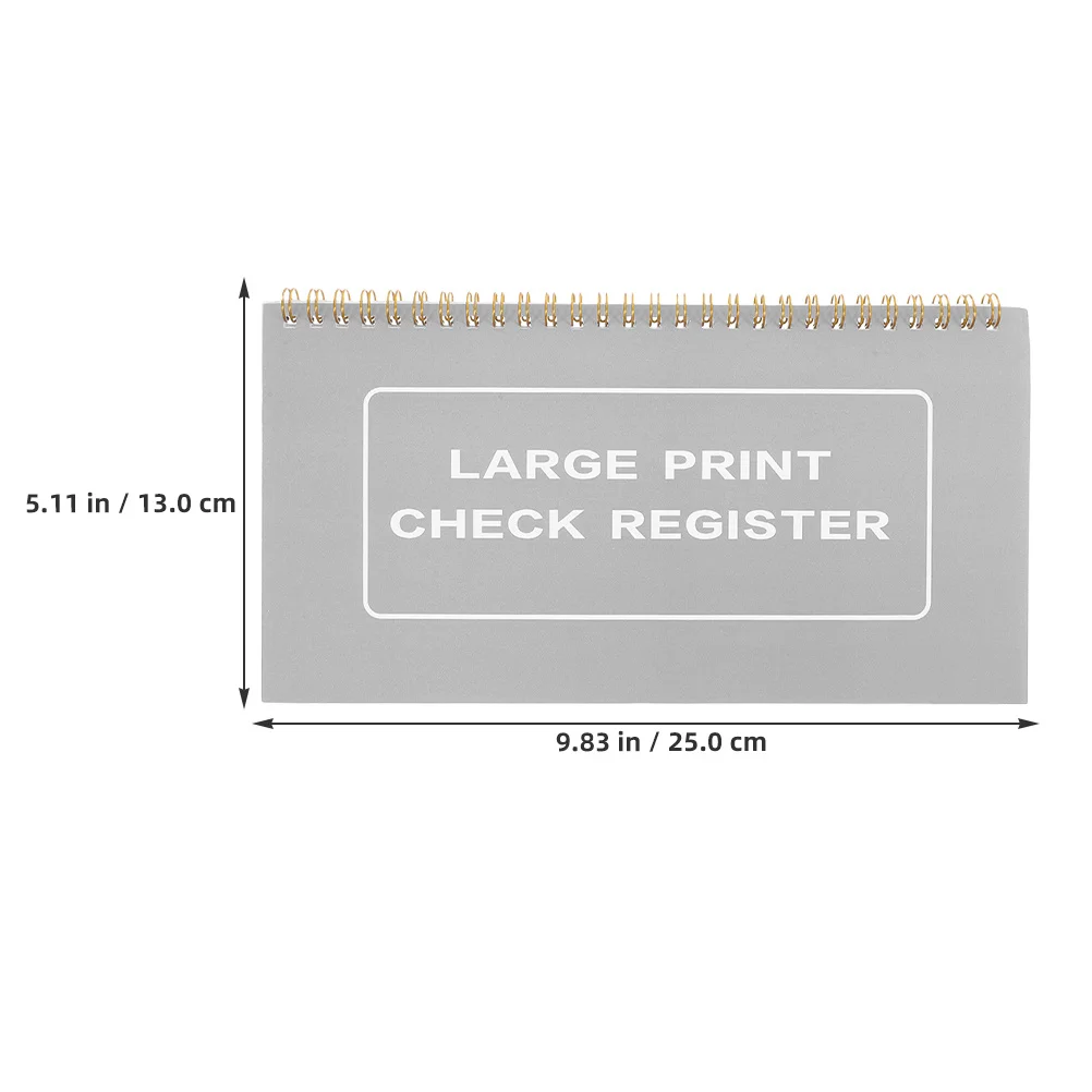 4 قطع من دفتر الشيكات المطبوع الكبير، قسم تاريخ القراءة السهل، سجل معاملات البنك المحمول للمكتب المنزلي #2