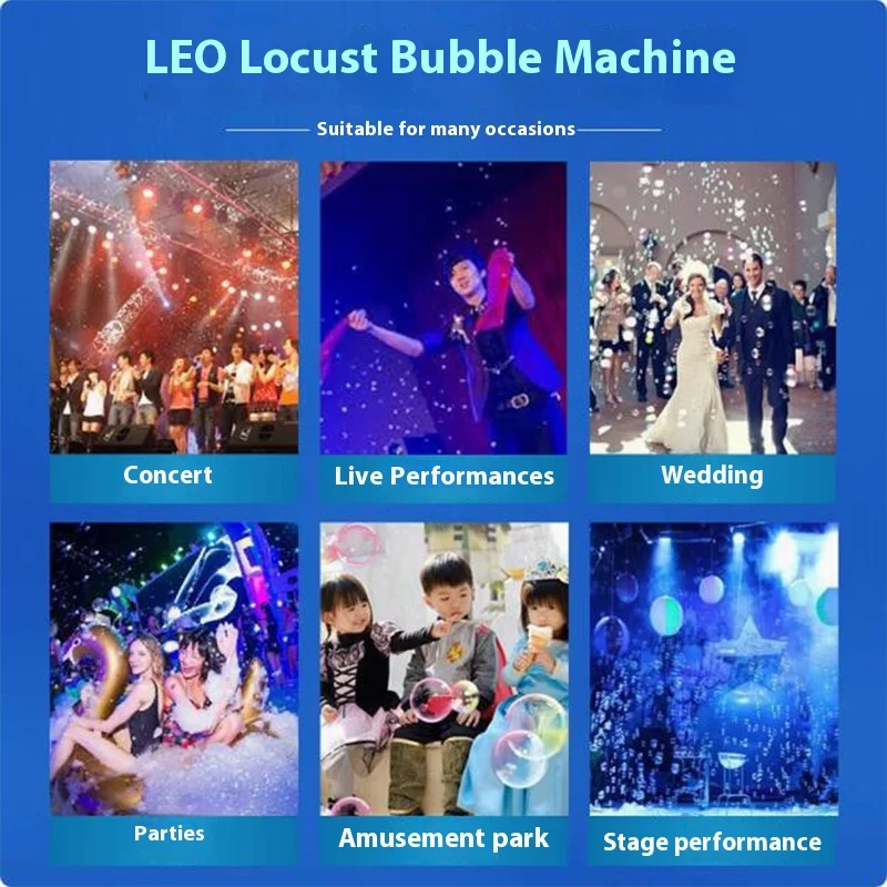 LED RGBW 4IN1 Bubble Machine Stage Bubble Machine DJ Bubble Goede prestatie-effecten voor buitenbruiloft Bellenblaasmachine