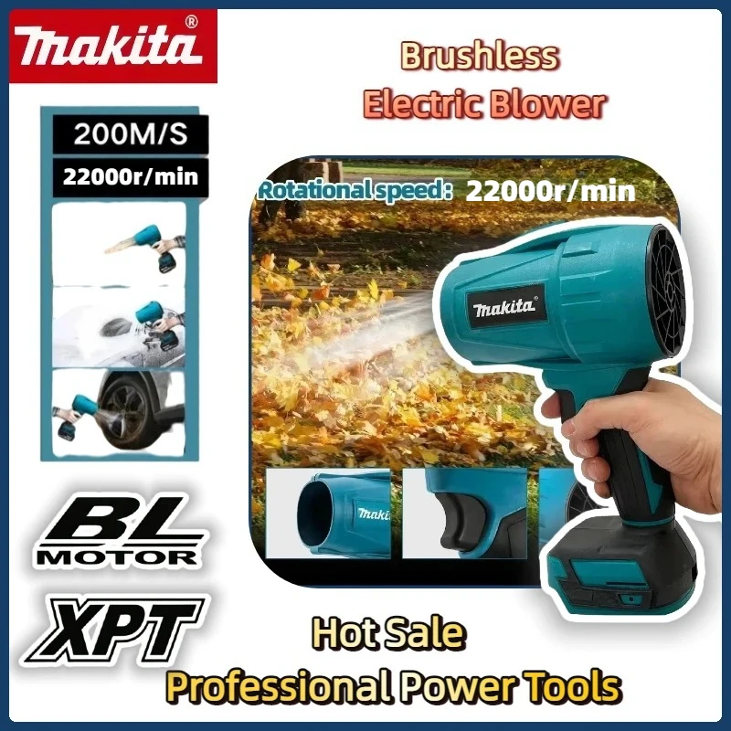 

Makita 22000RPM Brushless High Power Turbo Fan Blowers Electric Handheld Jet Fan Snow Leaf Dust Blowing Tool For Makita Battery
