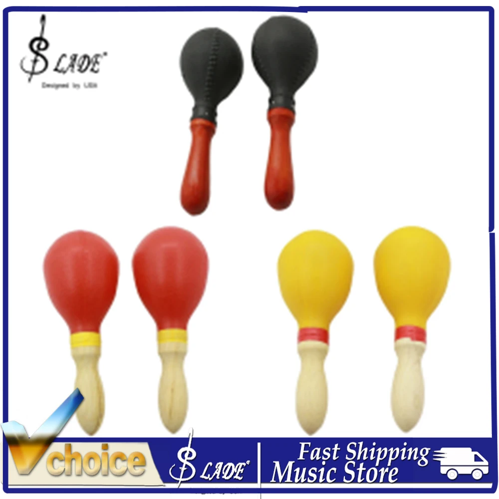 SALDE Orff Rattles Sand Hammer Percussion Instrument for KTV Party Wooden Maracas Baby Shaker Toy Kids Educational Tools Nifty