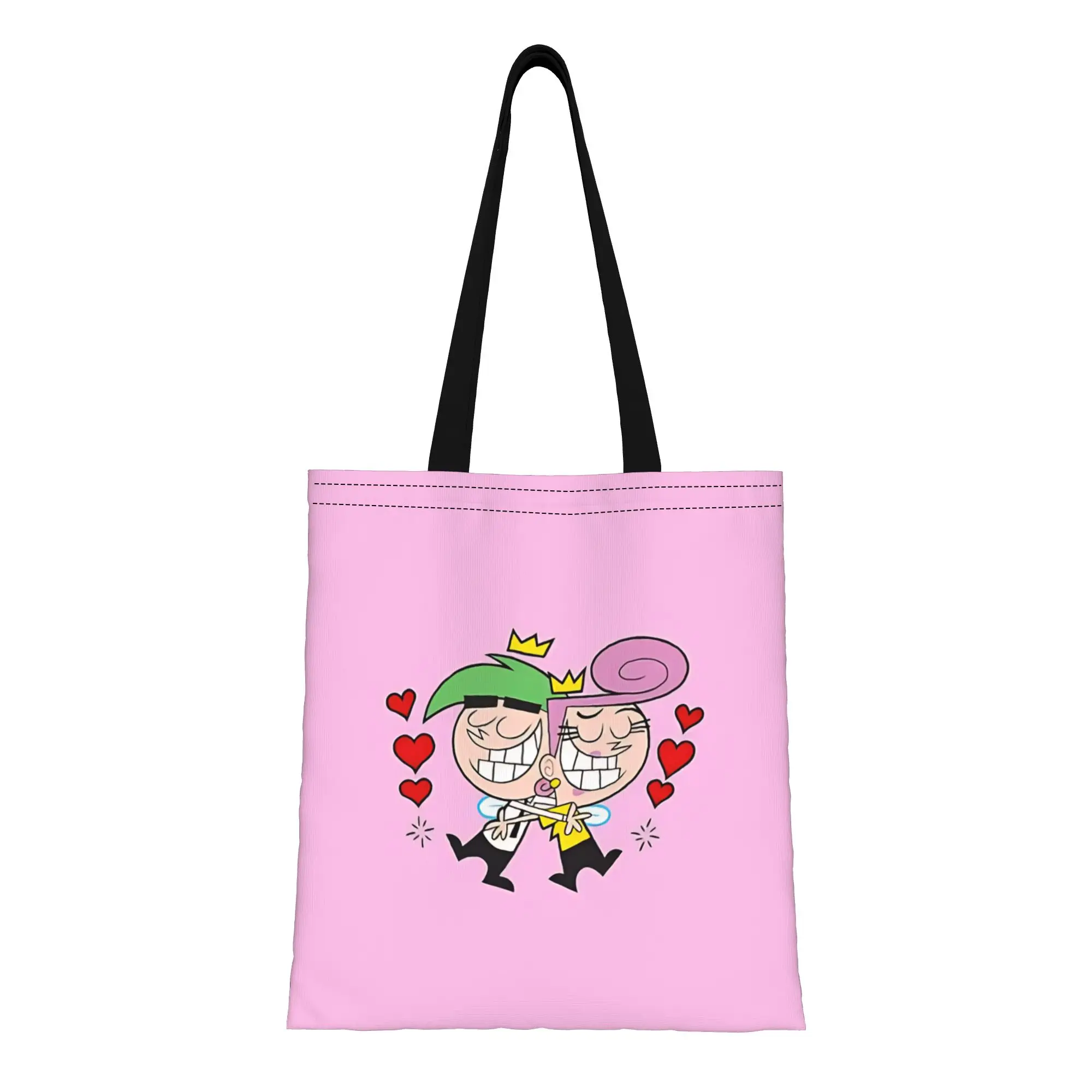 Fairly Odd Treasures vibrant packed cartoon  Canvas Woman Tote Bag for Shopping Travel Outdoor Heavy Duty Shoulder Handbag