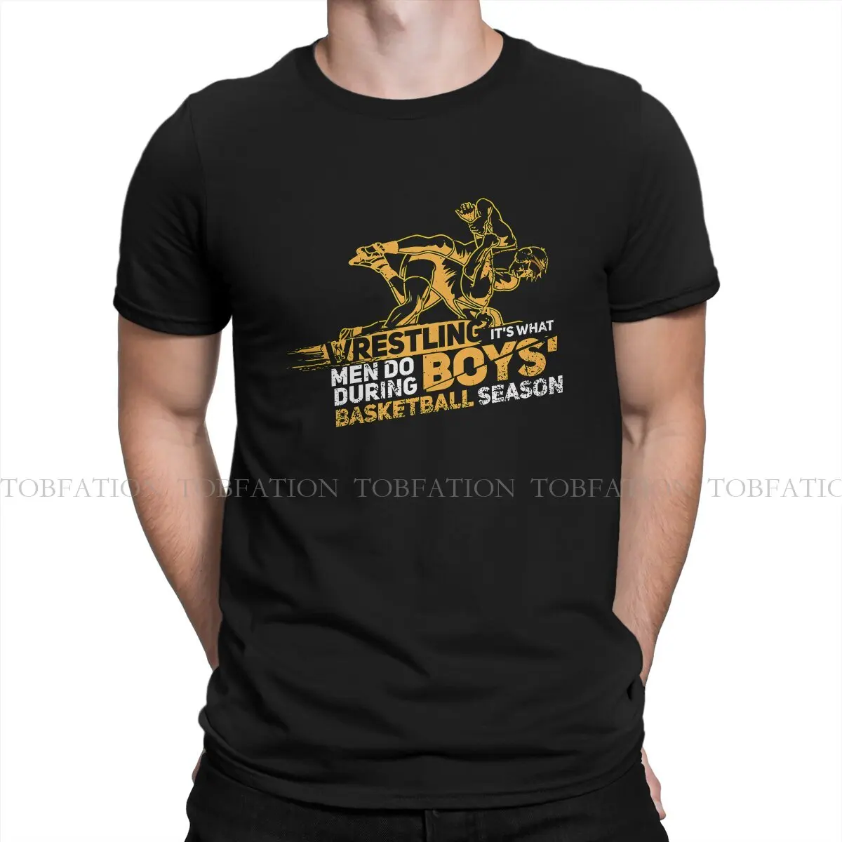 Wrestling Crewneck TShirts Wrestle Sport Quote Distinctive Homme T Shirt New Trend Clothing 6XL