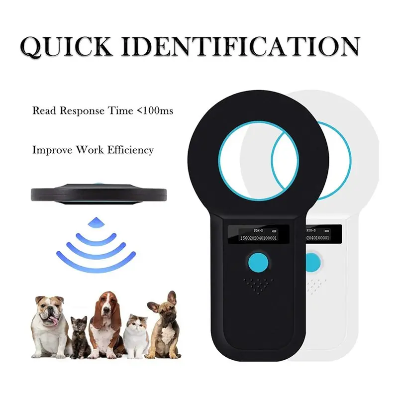 B24B Bluetooth Enabled Animal Reader For Pets-Cat Dog Microchip Scanner 134.2Khz 125Khz With OLED Display, EMID FDX-B(ISO11784/8 view 2
