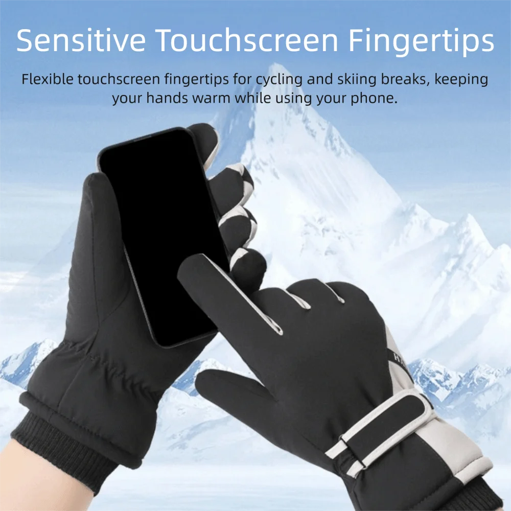 

Морозостойкие зимние перчатки Ветрозащитные водонепроницаемые мотоциклетные перчатки Утолщенные лыжные перчатки с сенсорным экраном Спорт на открытом воздухе
