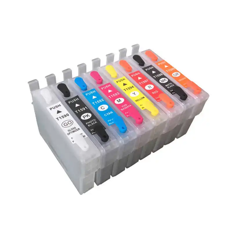 Refillable Empty ink cartridge 159 T159 Replace for Epson T1590 T1591-T1594 T1597-T1599 Stylus photo R2000 Printer With Chip