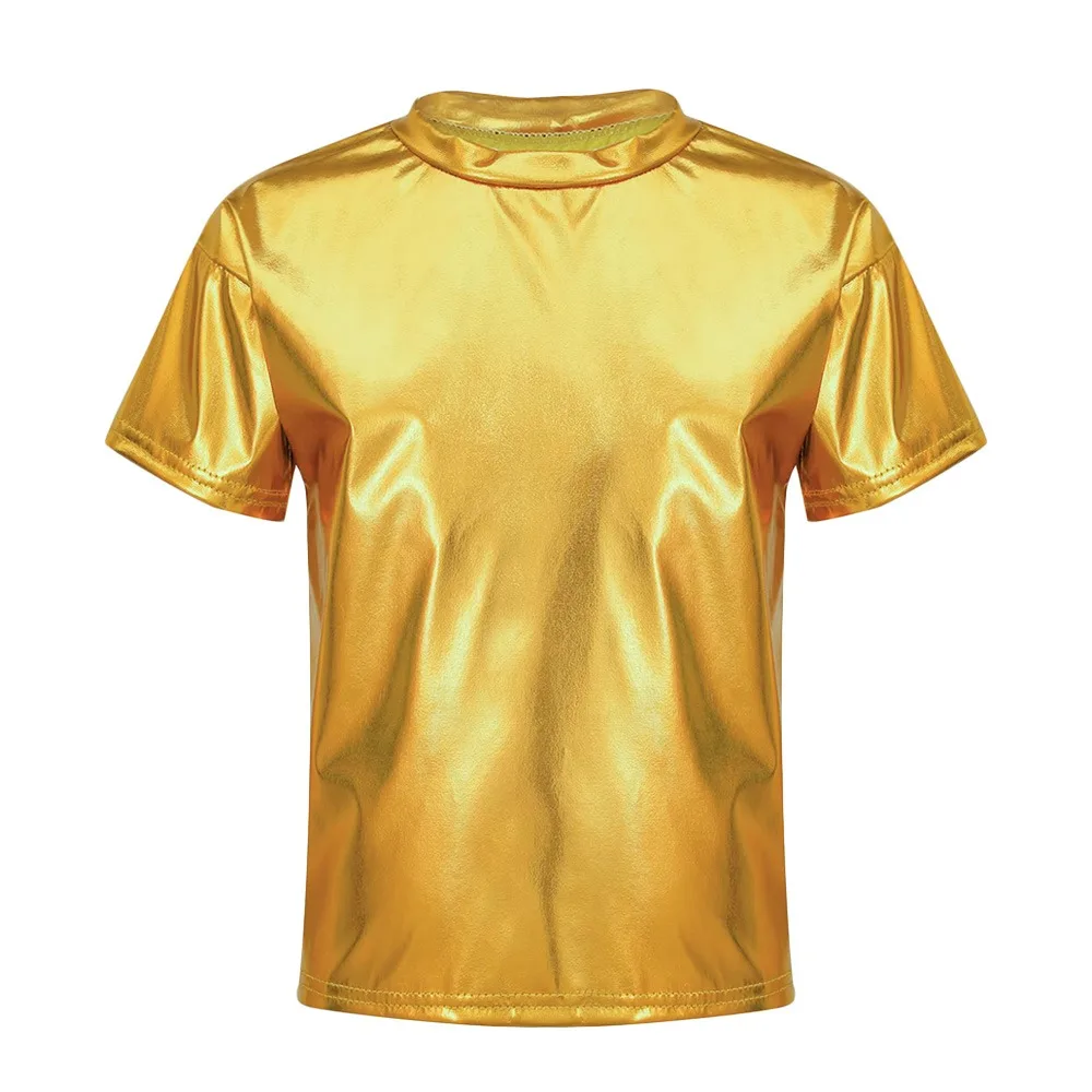 

Fashion Hip Hop Child Sequins Shirt Jazz Party Dance Top Dance Costumes Stage Performance Loose Blouse Kids Boys Girls