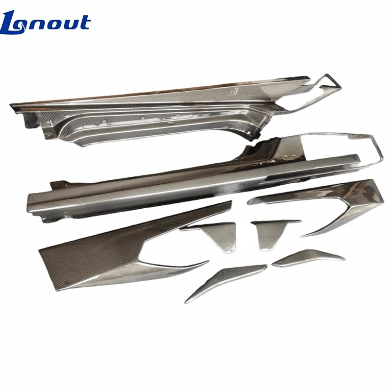Premium Quality M Style Carbon Fiber Side Skirts Side Bumper Edge for Lamborghini LP580 LP610 EVO Upgrading Performance Body Kit