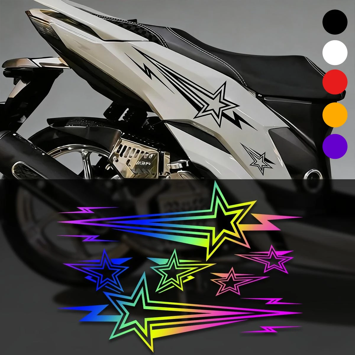 

Motorcycle Star Stickers Tank Vinyl Stars Sticker accesorios moto autocollant for Jet Liberty 125 ADV Aerox 155 Max 400 AK 550