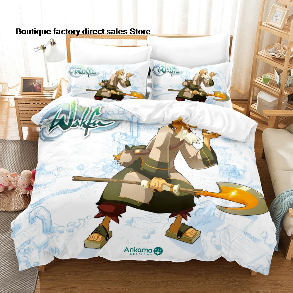 Wakfu Bedding Set Single Twin Full Queen King Size Bed Set Aldult Kid Bedroom Duvetcover Sets Wakfu 3D Print bed sheet set 1-3