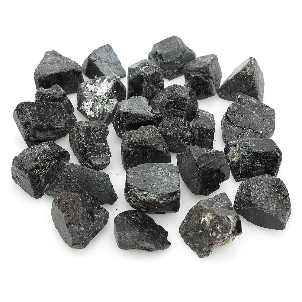 Natural Black Tourmaline Irregular Tumbled Stone Reiki Healing Crystal Quartz Aquarium Mineral Gemstone Home Specimen Decoration