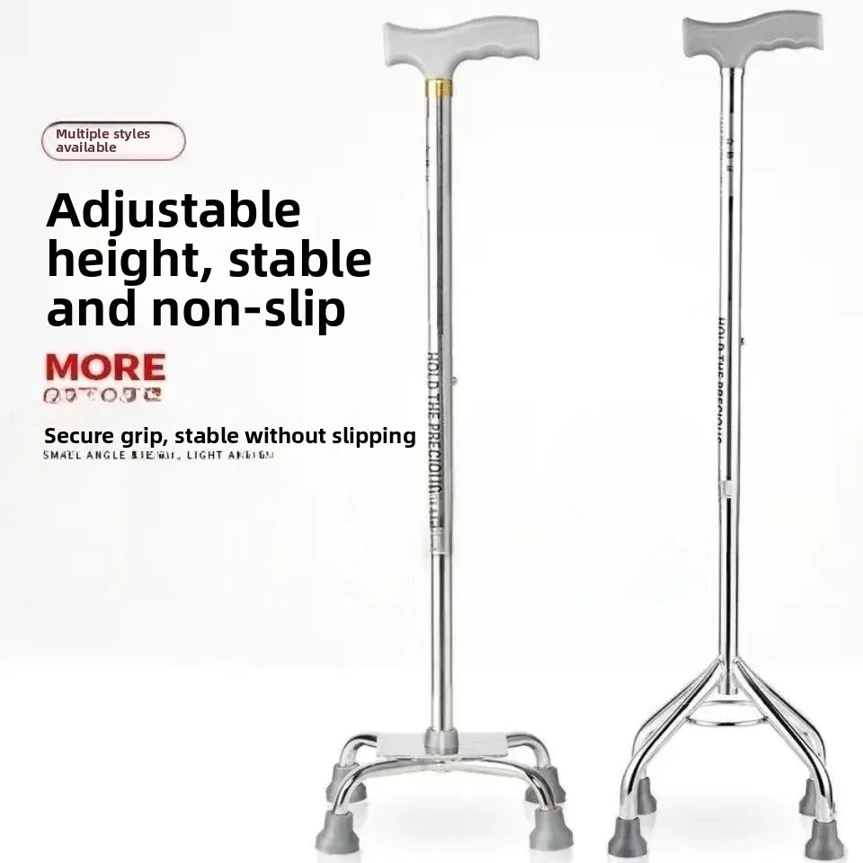 Aluminum Alloy Thickened Elderly Walking Cane Hospital Grade Non-Slip Lightweight Stable Senior Hand Stick Outdoor Camping Tr...