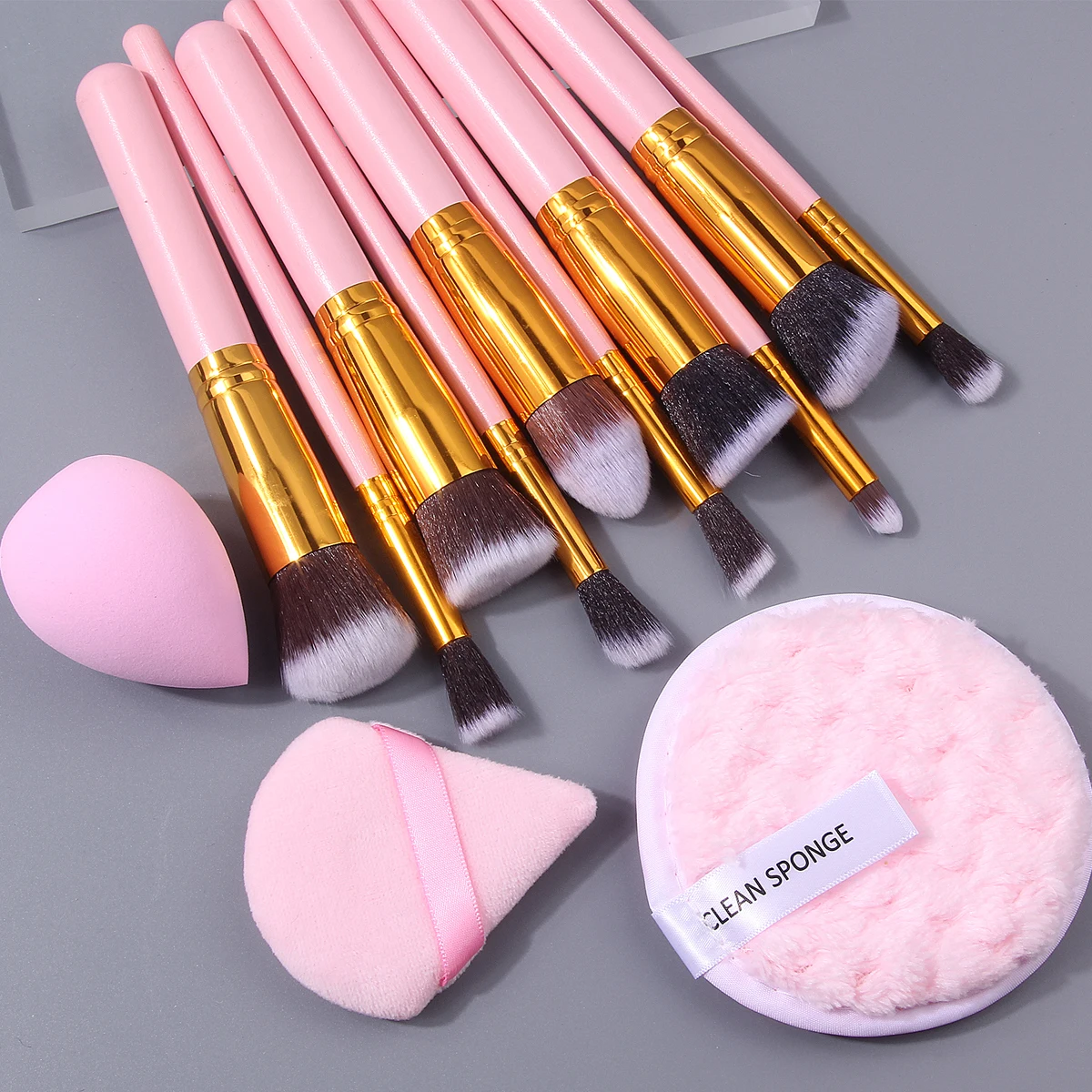 مجموعة فرش مكياج لظلال العيون البودرة السائبة كبيرة الحجم مكونة من 13 قطعة وإسفنجة مكياج ناعمة منتفخة مسحوق مثلثة/مثلثة #4