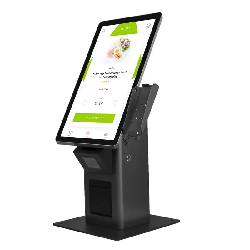 for VISIGN Restaurant Order Self Checkout Machine 18.5 22 24 Inch Counter Touch Screen Desktop Order Kiosk Payment