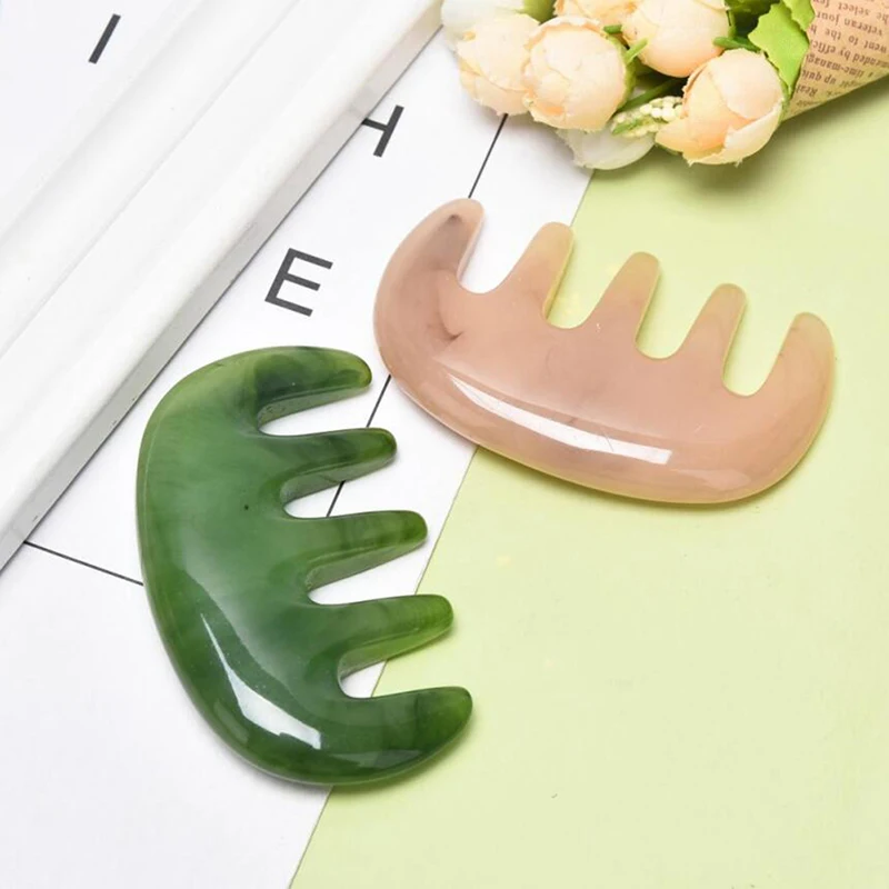 Natural Beeswax Gua Sha Board Head Massage Nose Eyes Face Wrinkle Lifting Tool